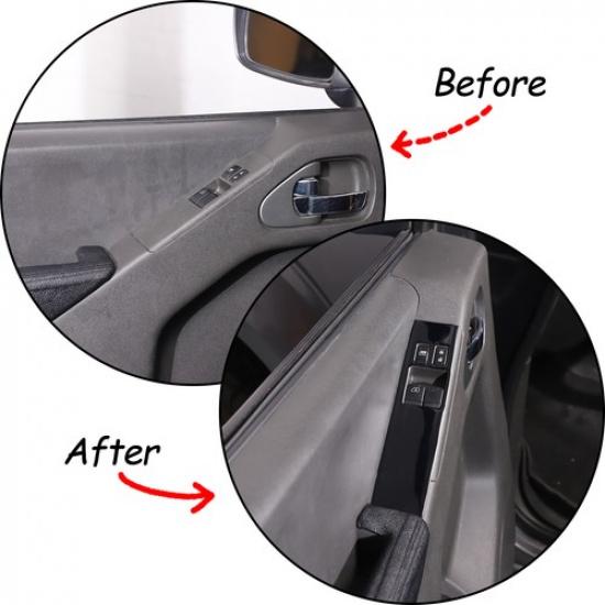 Glossy Piano Black Window Lift Switch Trim Sticker For Nissan Frontier 2005-21