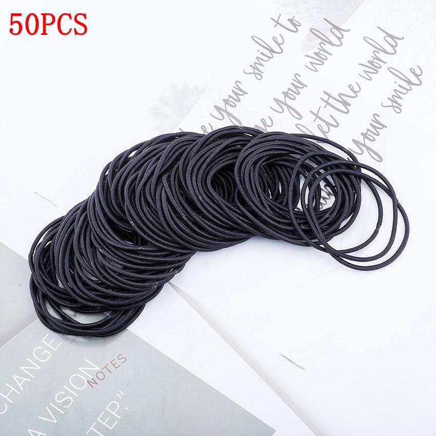 Levao 50/100PCS Hair Accessories Girls Rubber Bands Scrunchy Elastic Hair Bands Kids Baby Headband Decorations Ties Gum for Hair