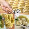2 in 1 Biscuit Embossing Rolling Wheel Double Wheel Pasta Cutter Ravioli Mold  Baking Tool