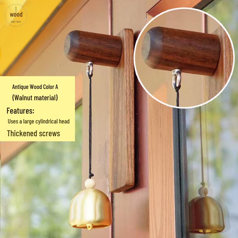 Ten Wood Entry Wind Chime Doorbell - Hanging Door Bell Reminder