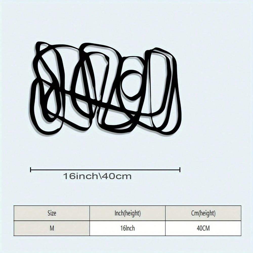 Modern Linjär Metallväggkonst Abstrakt Skulptur Väggdekoration för Hemkontor Samtida Gåva