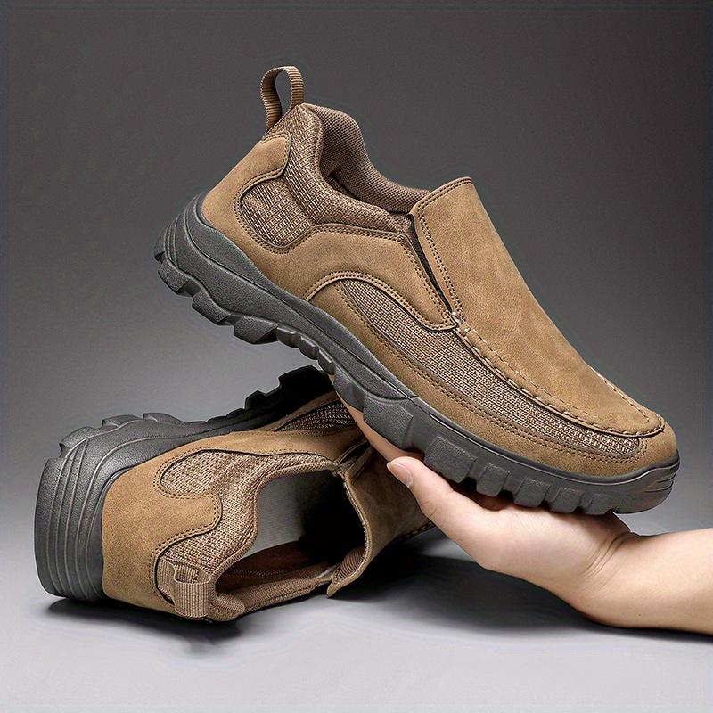 Men's Slip-On Loafers - Fashionable Casual Shoes, Breathable Fabric Lining, Non-Slip EVA Sole for Driving & Business, Size 12