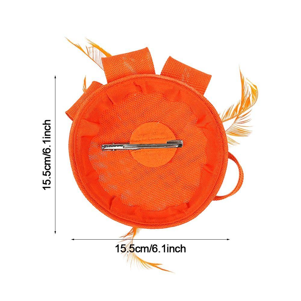 Feather Fascinator Caps Mesh Makeup Prom Elegant Hair Accessories  Women
