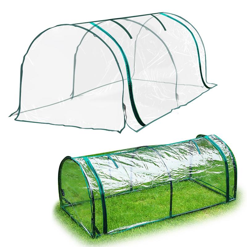 Mobile Mini Greenhouse Ventilated Plant Insulation Cover Without Pole Portable Home Tunnel Greenhouse Cover Garden Accessories