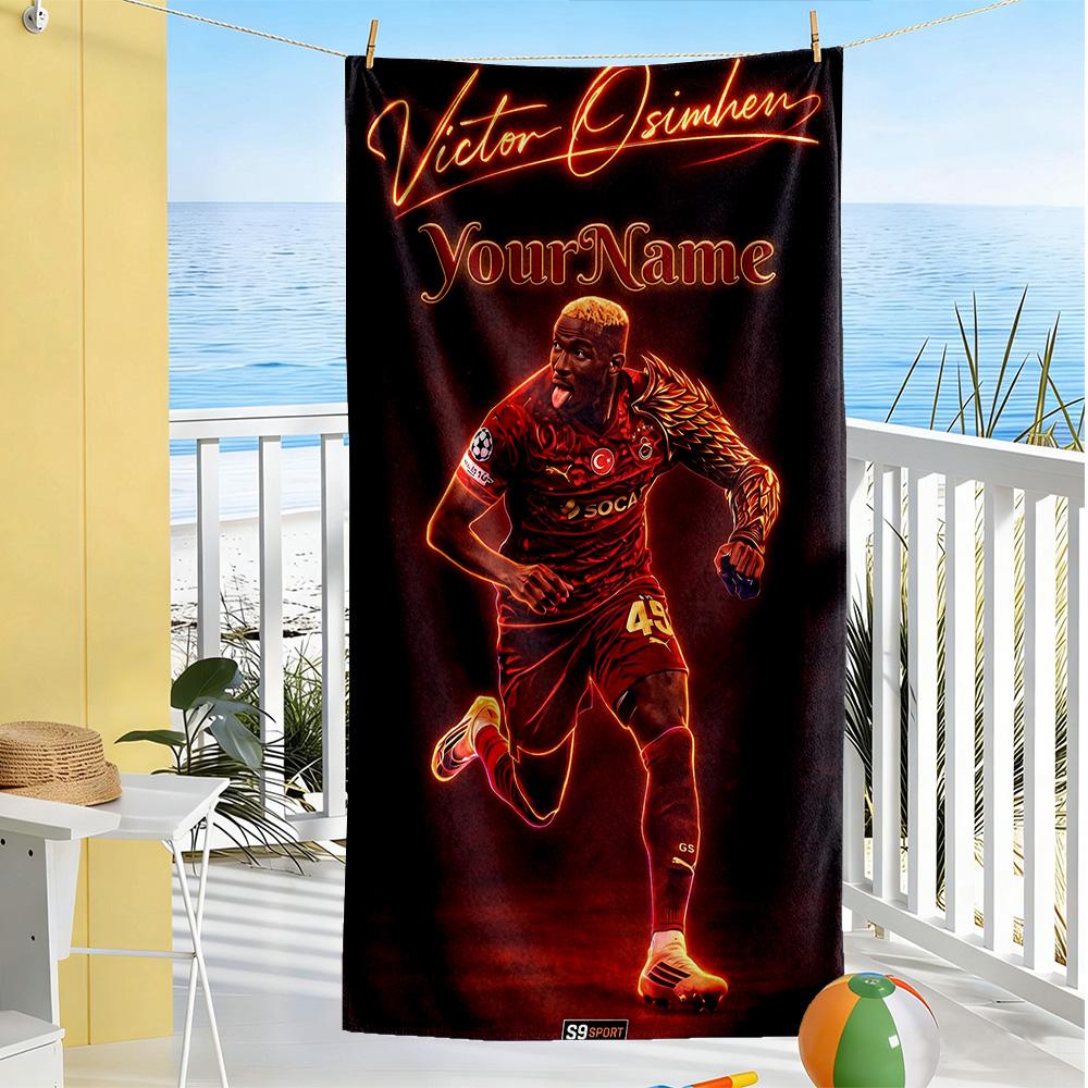 Galatasaray Personalized Text Beach Towel Soft Durable Quick-Dry Portable for SwimmingBeachCamping Travel Beach AccessoriesGym
