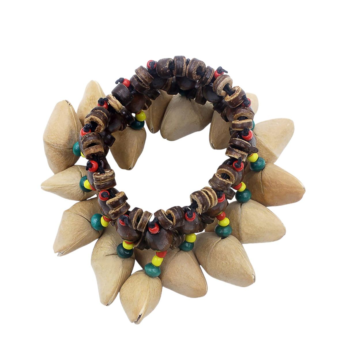 

Miwayer Браслет-колокольчик из скорлупы африканского ореха в племенном стиле/Для джембе, африканского барабана, конги, перкуссии, музыкального инструмента, подарки, игрушки