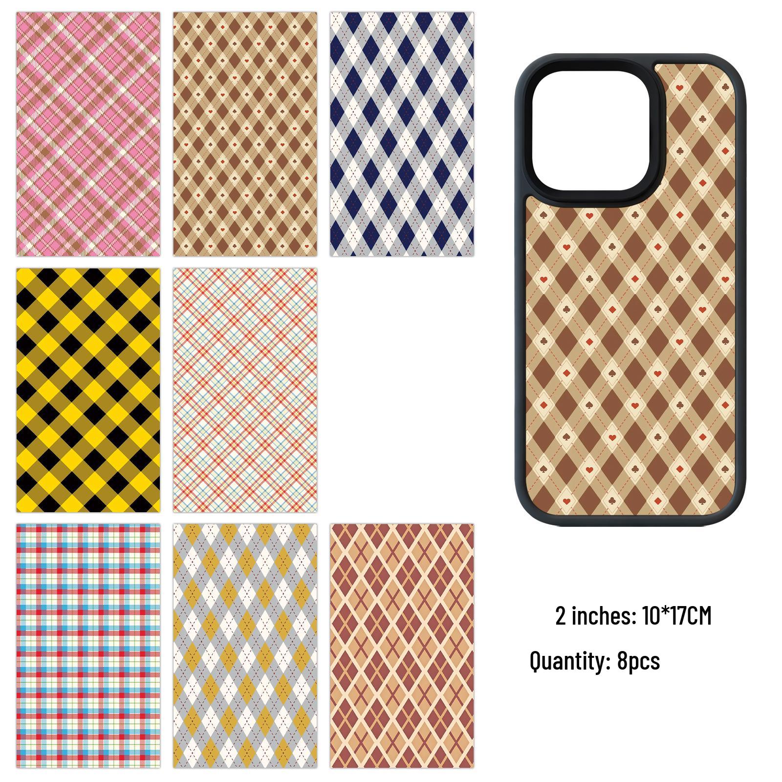 

8 Sheets Girly Heart Korean Style Adhesive Phone Card Stickers, Decorative and Waterproof