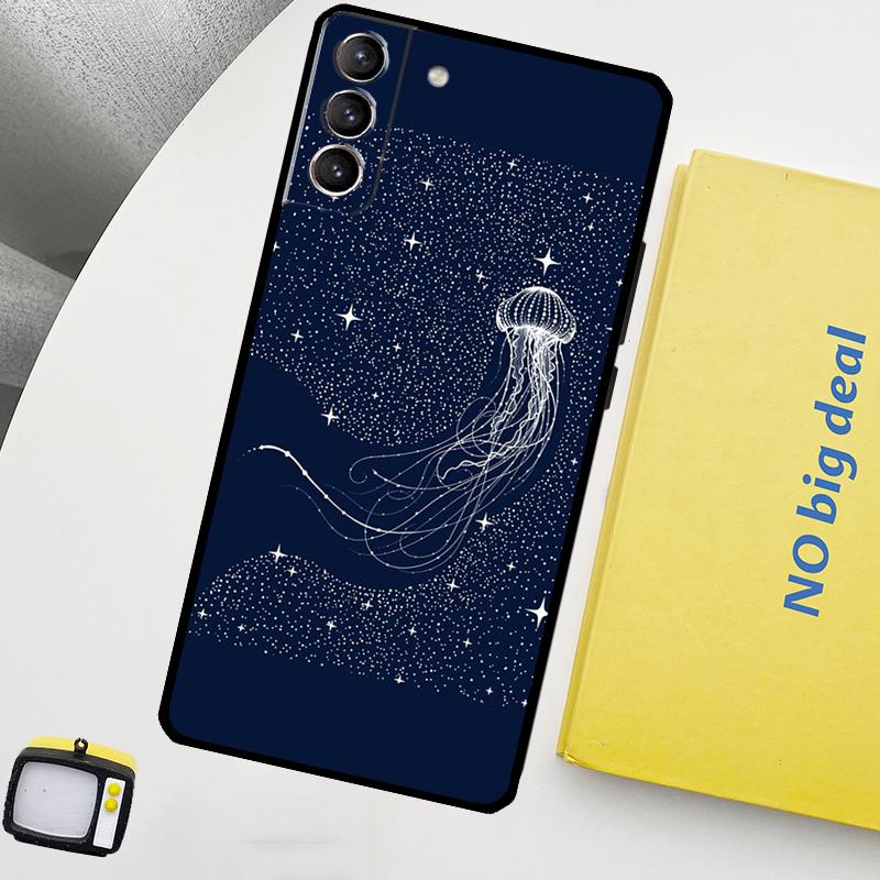 Magic Jellyfish Phone Case For Samsung Galaxy S25 S24 Ultra S20 S21 S22 S23 Plus S9 S10 S24 FE S25 FE Cover