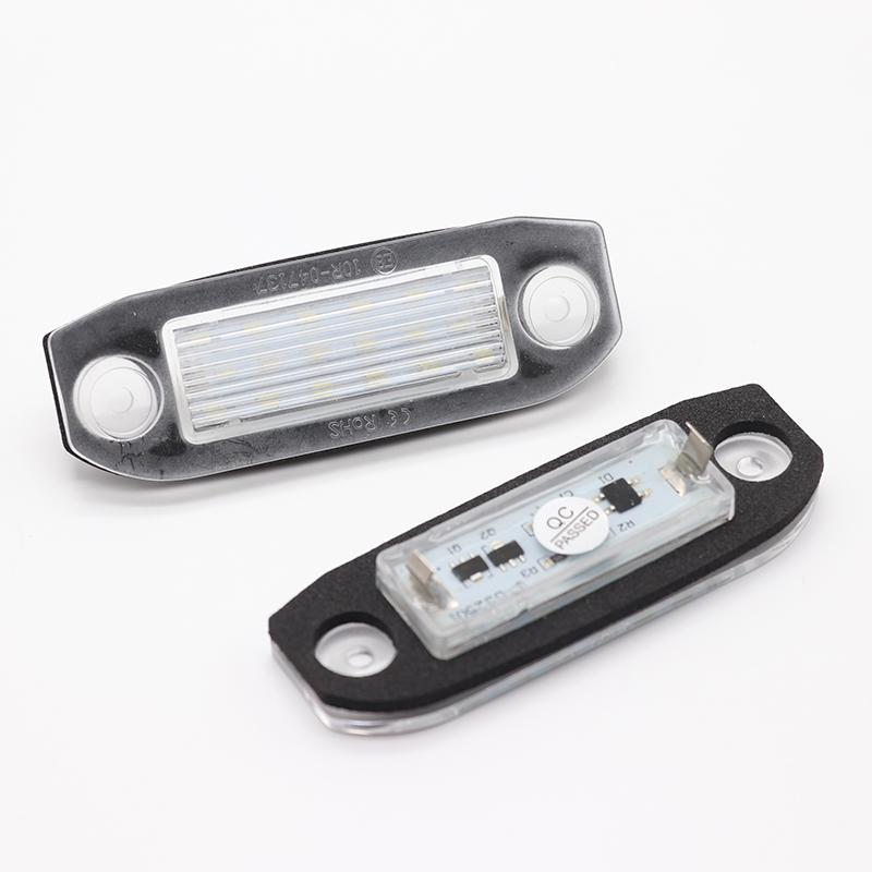 2pcs No Error LED License Number Plate Light For Volvo V70 MK III XC70 MK II 2007+ S60 MK II V60 2010+