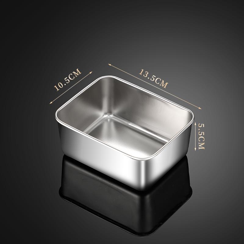Food Grade Stainless Steel Rectangular Tray for Tiramisu or Cooked Foods