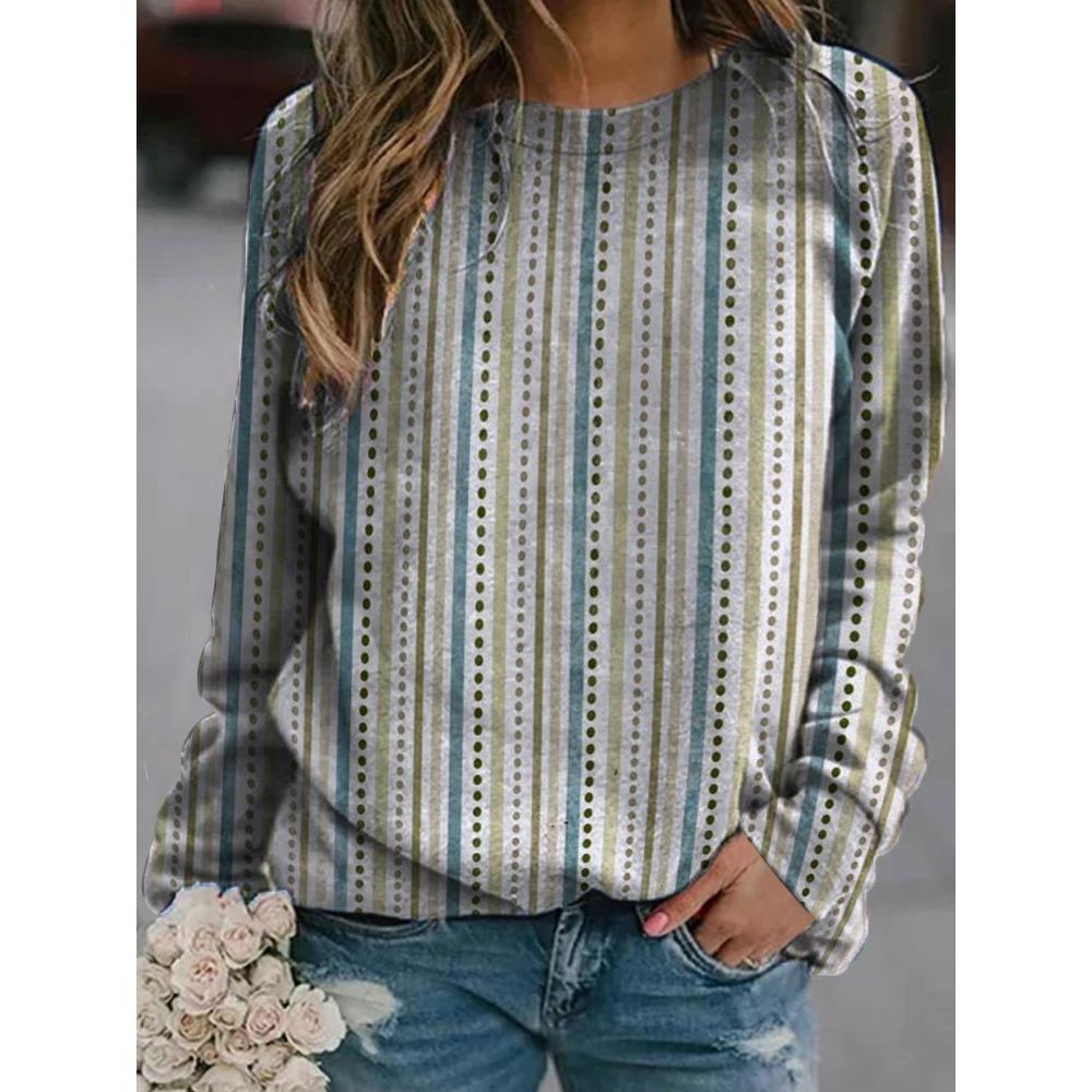 GMXIA Spring and Autumn Women's Retro Casual Fashion Crewneck National Style Hoodie