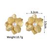 Atoztide Multiple Styles Exaggerated Flowers Earrings for Women Stainless Steel Irregular Double Color Stud Earring Jewelry Gift