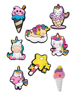 Jibbitz Unicorn Ice Cream Jibbitz 8 Pcs Accessories Crocs Decoration