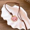 Oceanic Shell Starfish Conch Pendant Necklaces for Women Adjustable Rope Collarbone Chains Necklace Seaside Holiday Jewelry V
