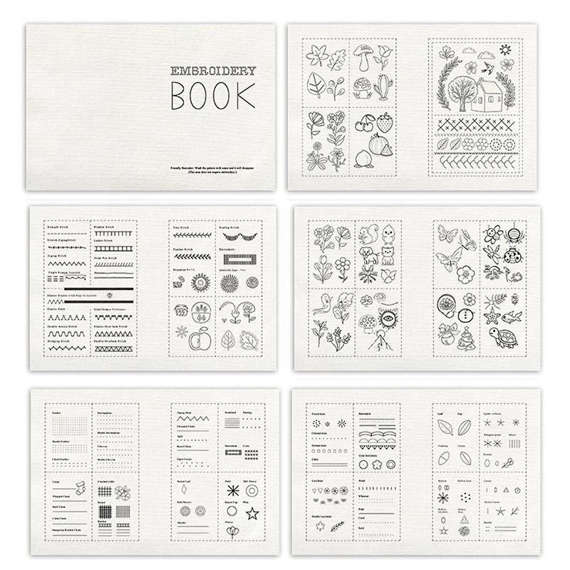 

Креативный DIY Книга стежков Ручная вышивка Книги со стежками Книга для шитья Набор для вышивания и шитья С книгой выкроек Для начинающих 20*20cm