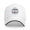 Transgender Pride LGBTQ Baseball Caps Casual Trans not Threat Sandwich Hats Unisex Polyester Caps Hat Outdoor