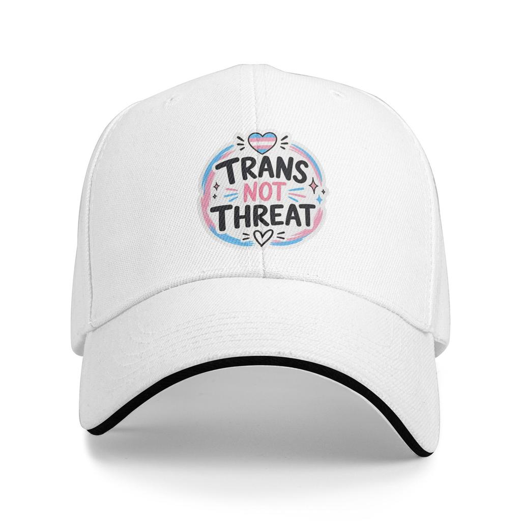 Transgender Pride LGBTQ Baseball Caps Casual Trans not Threat Sandwich Hats Unisex Polyester Caps Hat Outdoor