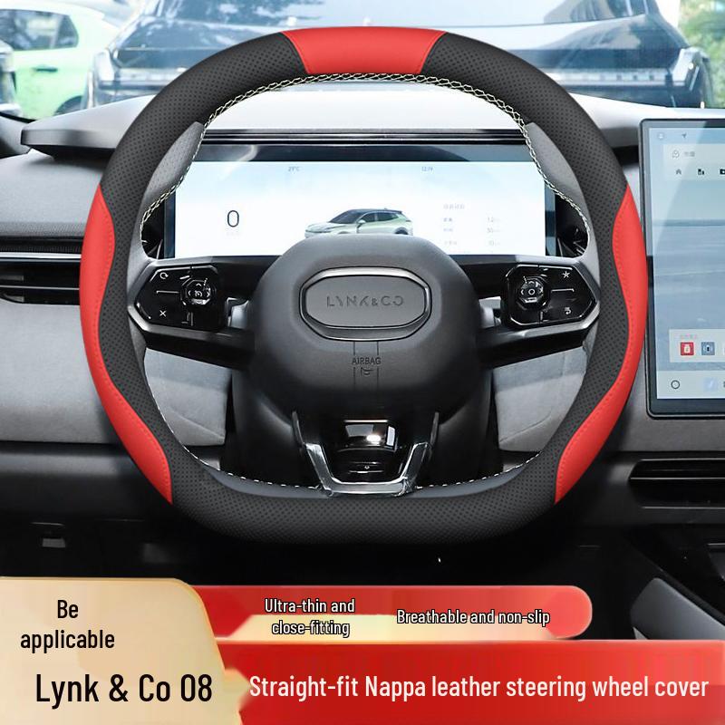 Lynk & Co 08 Steering Wheel Cover: Non-Slip, Odorless, No-Sew Grip for Interior Enhancement