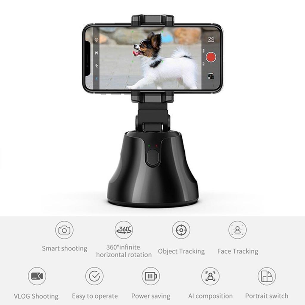 360 Degree Rotating Head Smart Face Object Tracking Phone Camera Bracket Holder for Live Streaming