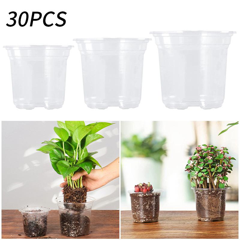 Transparent Flower Pot Seedling Cups Seed Growing Flowerpot Nursery Pot Garden Supplies Nursery Flowerpot