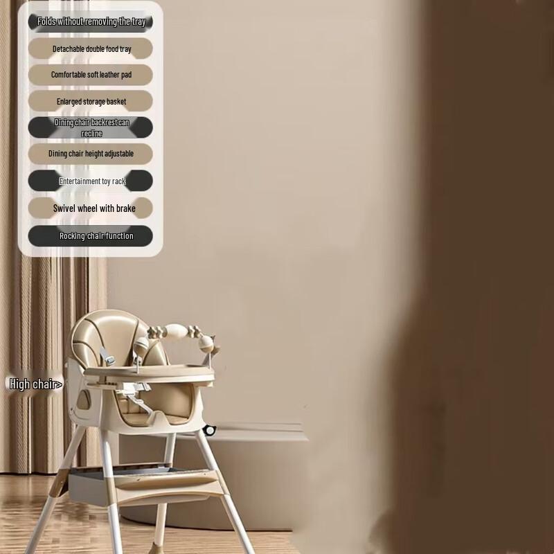 Multifunctional Baby High Chair and Rocking Horse