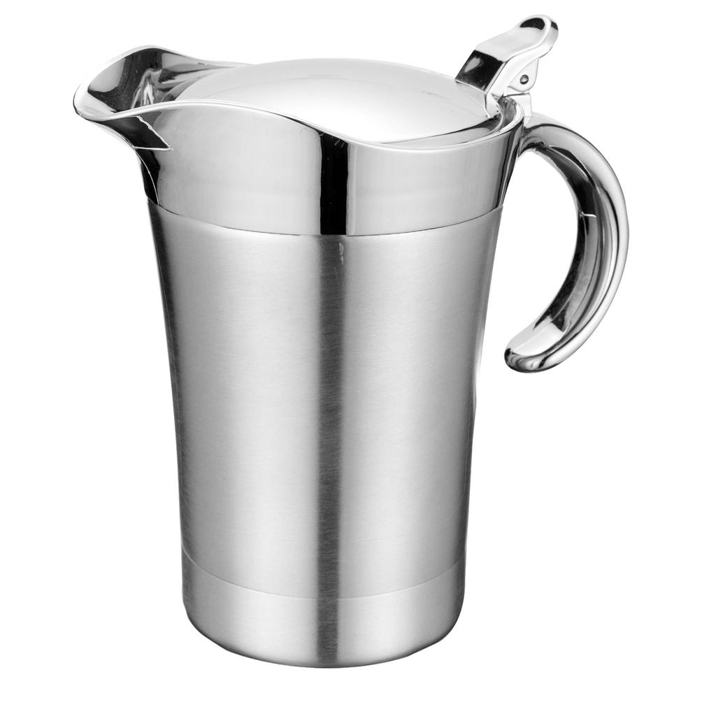 Durable Insulated Sauce Pots with Lid Stable Double Wall Insulated Stainless Steel Sauce Pots for Hot and Cold Liquids