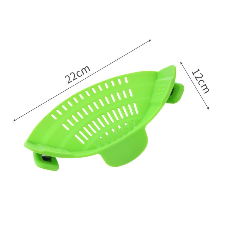 New Wide Mouth Silicone Drain Pot Edge Drain Household Noodles Vegetable Pouring Filter Anti Spill and Leak Filter Kitchen Supplies