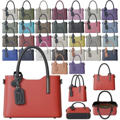 Bolsa de mão feminina elegante em couro genuíno