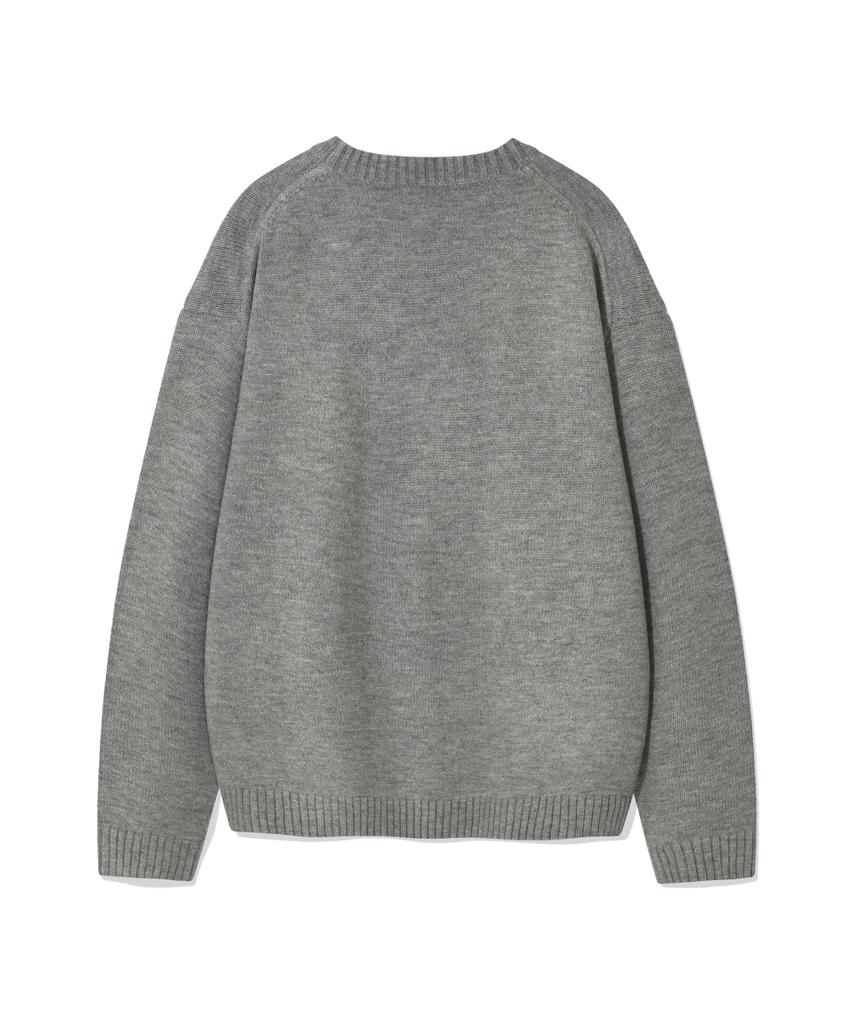WACKY WILLY One-Point Pullover Knit Gray