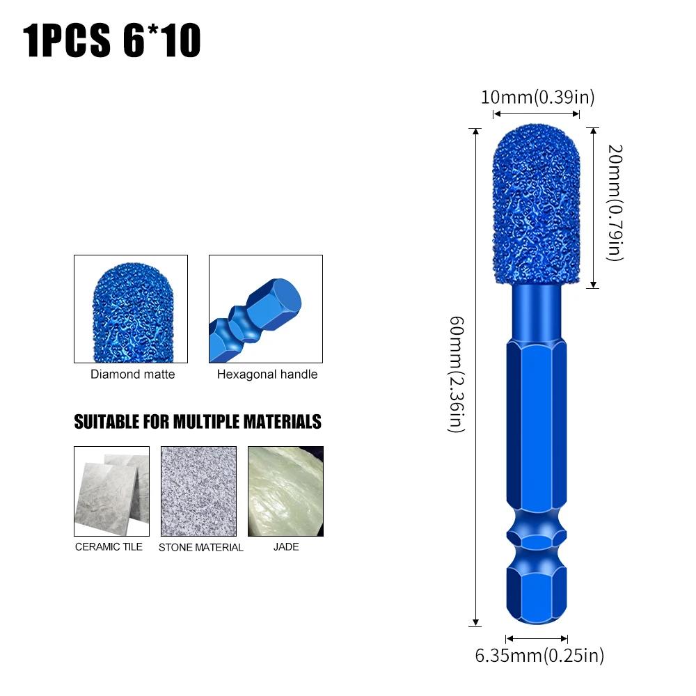 Hexagonal Shank Grinding Head Marble Tile and Stone Grinding Head New Type of Brazing Drilling and Grinding Head