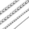 ChainsHouse Men's Necklace, Chain Only, Surgical Stainless Steel, Silver, Hypoallergenic, Rust-Resistant, 55cm Long, 4mm Wide