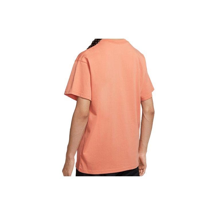 Nike T Shirts Men's Orange Crew Neck Moderate Straight Fit CW1461-863