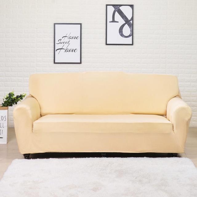 Solid Color Sofa Cover Big Elasticity Stretch Couch Cover Loveseat Sofa Corner Sofa Towel Furniture Cover
