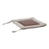 Linen Seat Cushion Coffee Color AntiDeformation MultiLayer Cotton Linen Chair Cushion with Fixable Straps