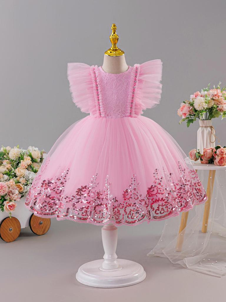 Robe de Princesse Formelle pour Enfants - Jupe Bouffante Fleurie Style Européen & Américain pour Défilés de Mode & Spectacles de Piano