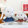 Cute Little Rabbit Doll Plush Toy - Skirted Desk Companion for Kids