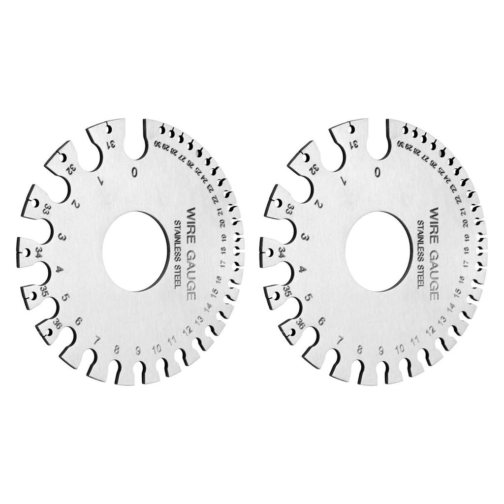 2pcs Stainless Steel Thickness Gauges Professional Standard Metal Sheets Welding Thickness Gauge