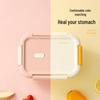 Wushengwu Dual-Compartment Glass Lunch Box with Cutlery Set