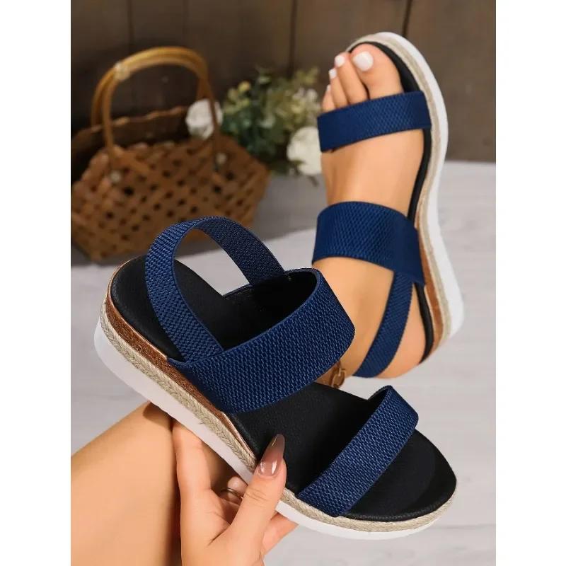 Mote Mote Damesandaler Nye Sommer Casual Sandaler med åpen tå Utendørs Plussstørrelse Sport Damesko Komfortable Strandsko