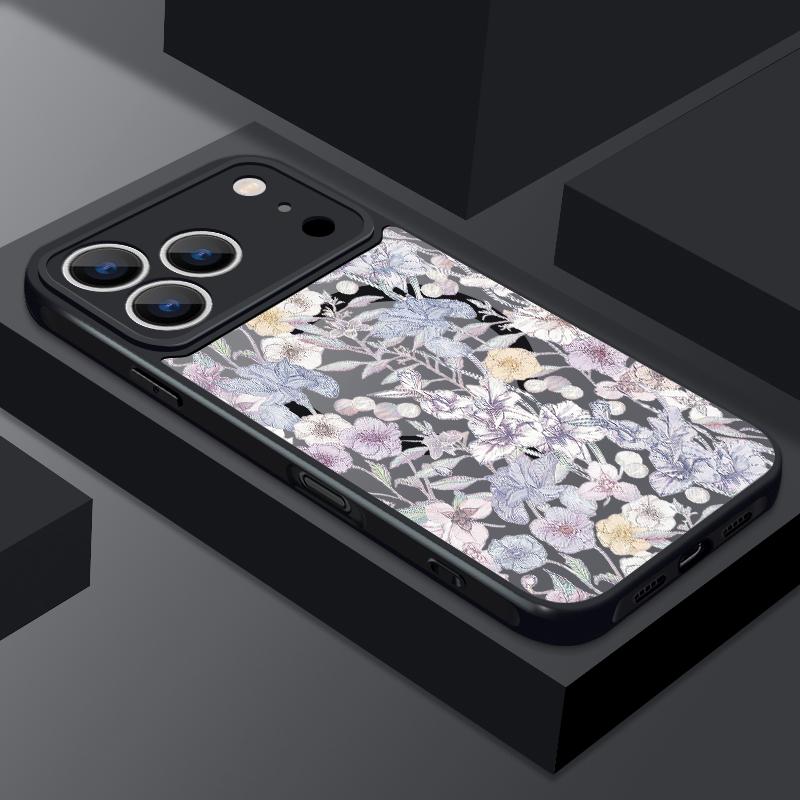 Vintage Floral Pattern Case For iPhone 17 Pro Max Magnetic For Magsafe Rugged Bumper Cover For iPhone 16 15 14 13 Pro Max