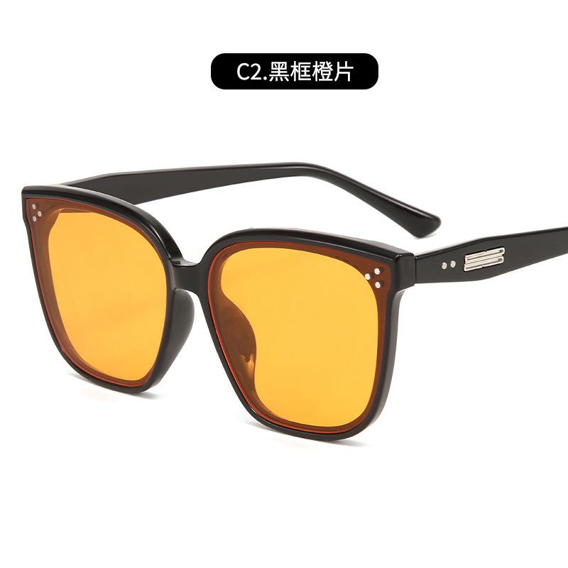 Simple Glasses, Gm Sunglasses, Women'S Large Frames, Thin, High-End Temperament, Anti-Ultraviolet Sunglasses