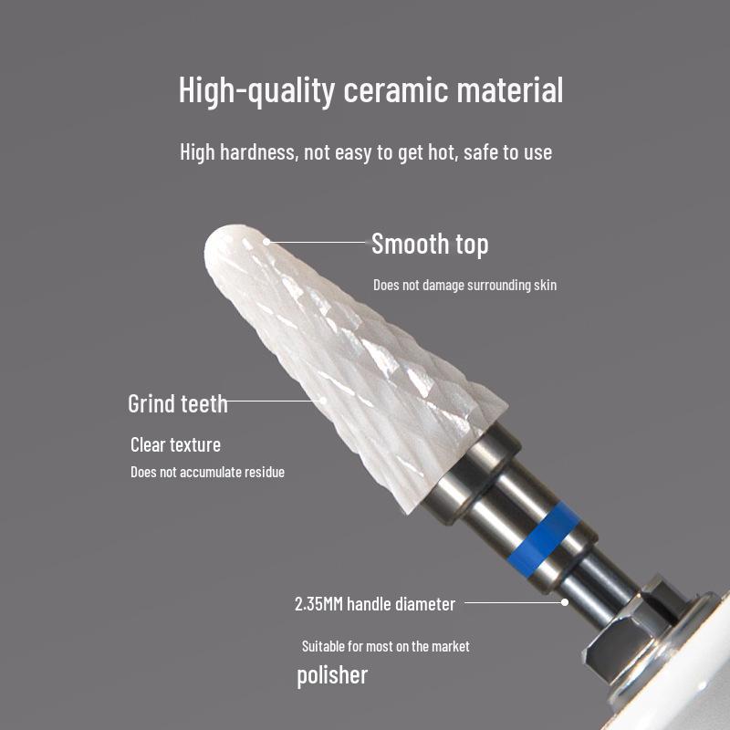 Ceramic Nail Grinding Head: Corn & Umbrella Types for Polish and Dead Skin Removal