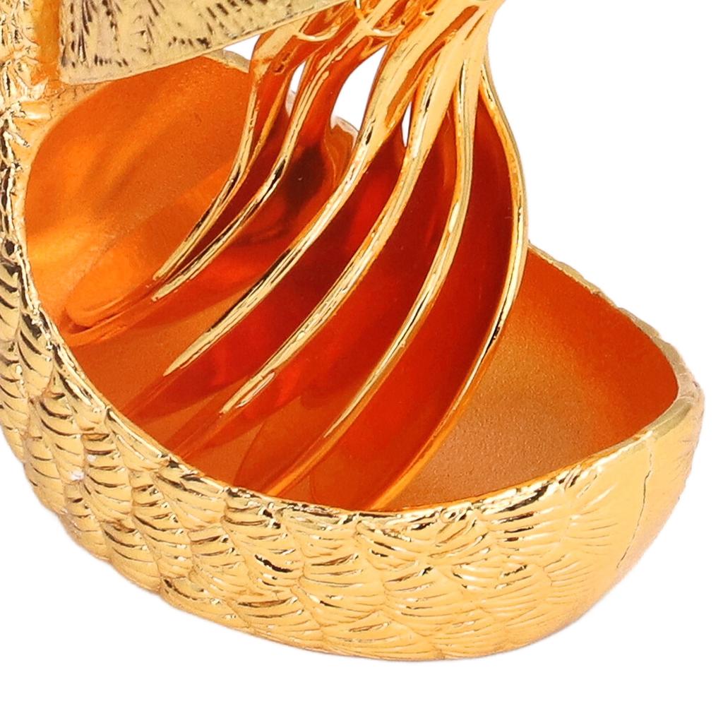 Coffee Spoon Holder Elegant Swan Zinc Alloy Embossment Design Glossy Bright Color Mirror Polish Coffee Stirrers HolderGold