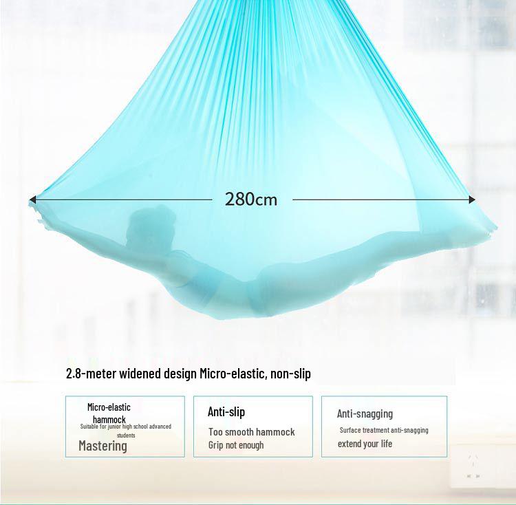 Shiyi Aerial Yoga Hammock with Micro-Elastic Straps for Home and Studio Use