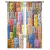 Cartoon Animal Color Cat Tulle Window Curtains Living Room Organza Yarn Sheer Voile Curtain Bedroom Kitchen Home Decor Drape