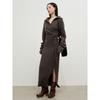 Anggae Llama Blend Long Skirt Brown
