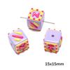 Acrylic Three-Dimensional Painted Beads Cartoon Colorful Hand-Painted Beads DIY Bracelet Mobile Phone Chain Accessories Fashion Handmade