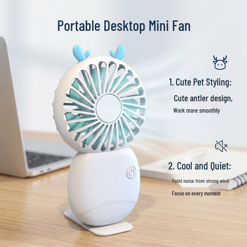 Compact USB Desk Fan with Timer