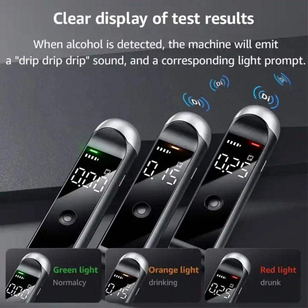 Fast Response Alcohol Breathalyzer Tester Professional Breathalyzer  Car Driver Safety