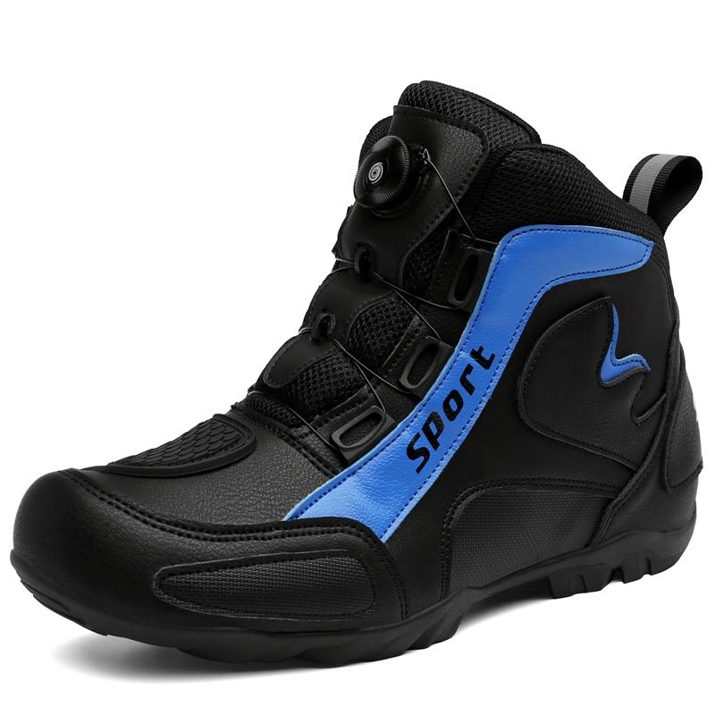 Motorradschuhe Herren High Top Professionelle Fahrstiefel Mode Outdoor Übergröße Lässig Weiche Sohle Sportschuhe Motorradstiefel